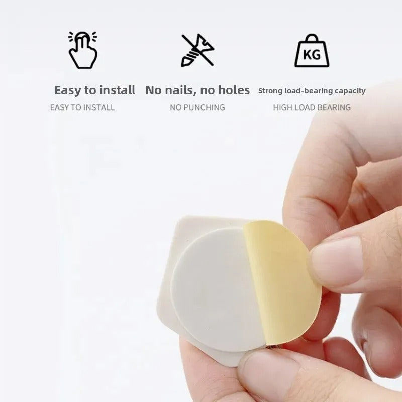 Small White U-Shaped Plastic Hooks